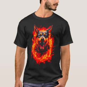 Fire German Shepherd Dog T-Shirt