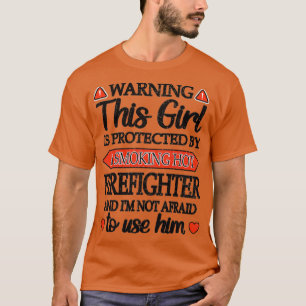 Fire Girlfriend Red Line Girlfriend Of Firefighter T-Shirt