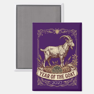 Fire Goat 2027 Lunar New Year Magnets