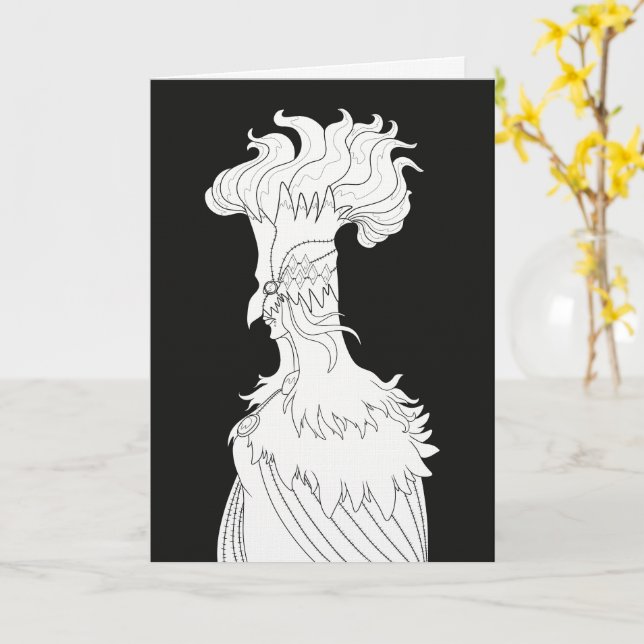 Fire Goddess Card (Yellow Flower)