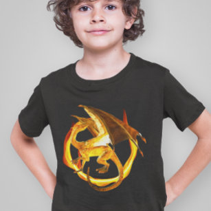 Fire Gold Flame Dragon Magical Fantasy T-Shirt