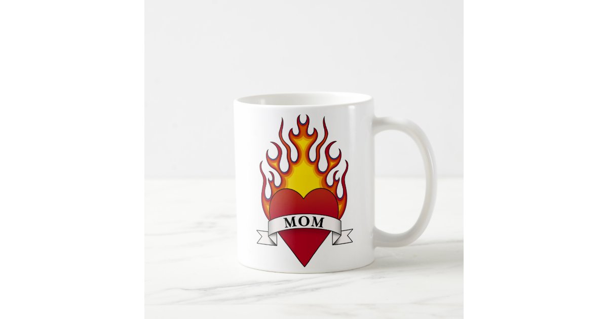 Mom with Heart Coffee Mug