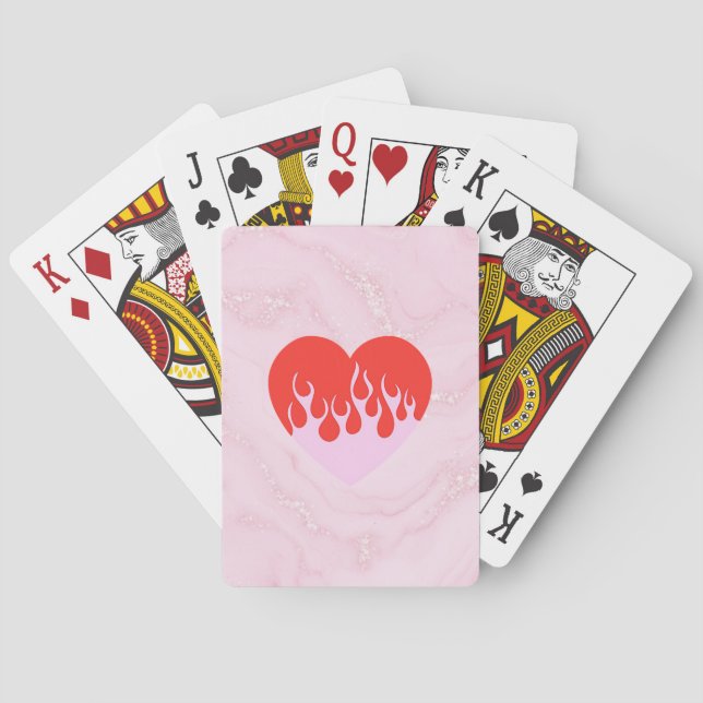 Fire Heart Poker Cards (Back)