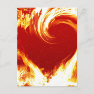 fire heart postcard