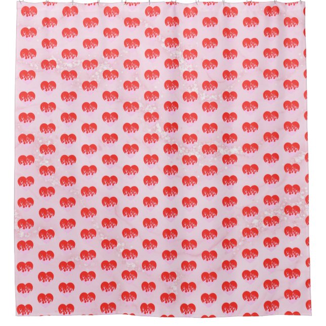 Fire Heart Shower Curtain (Front)