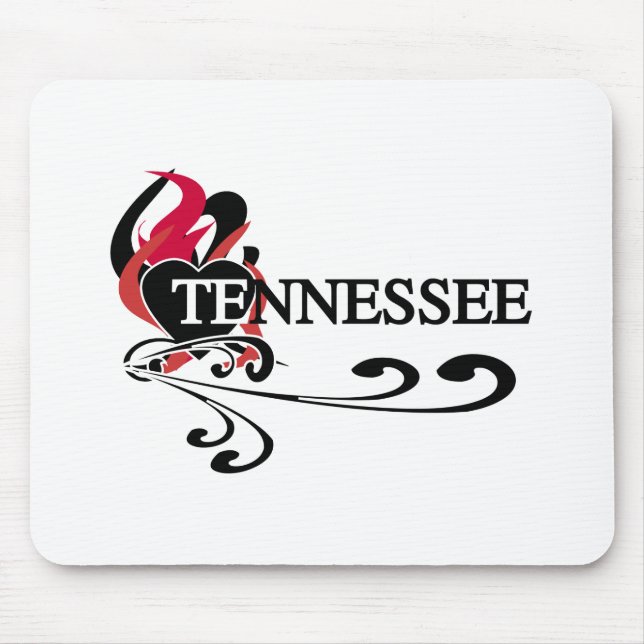 Fire Heart Tennessee Mouse Pad (Front)