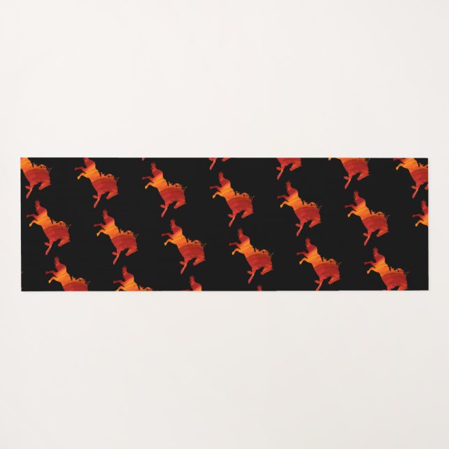 Fire Horse Art  Yoga Mat (Back (Horizontal))