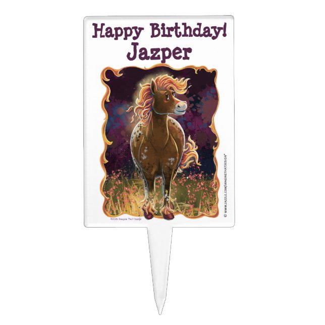 Fire Horse Cake Topper (Front)