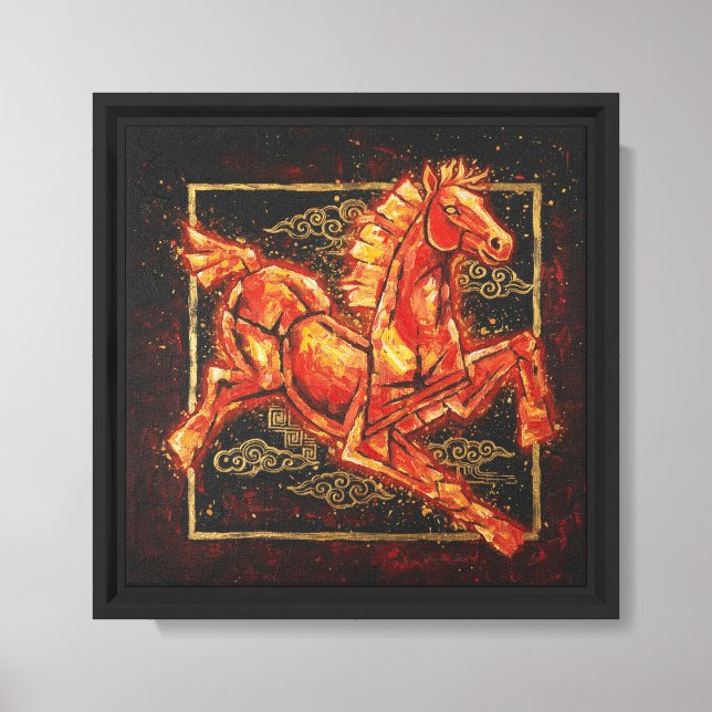 Fire Horse Canvas Print (Front)