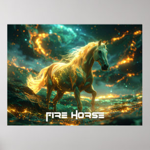 FIRE HORSE - CHINESE ZODIAC -  POSTER