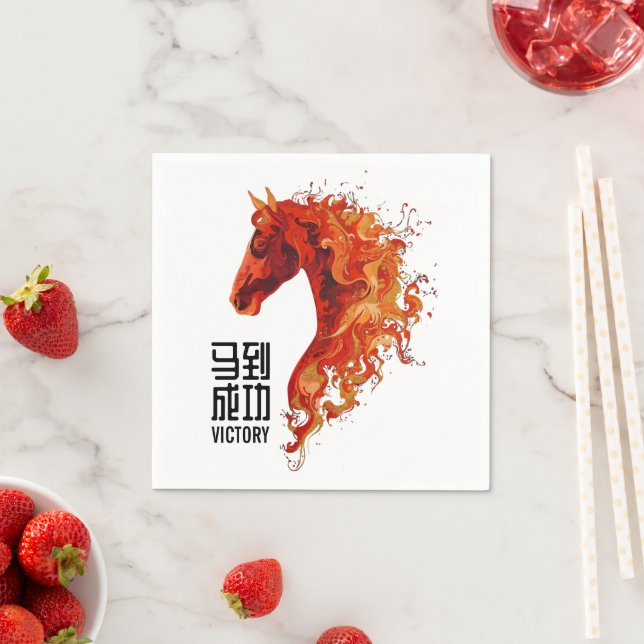 Fire Horse Napkins (Insitu)