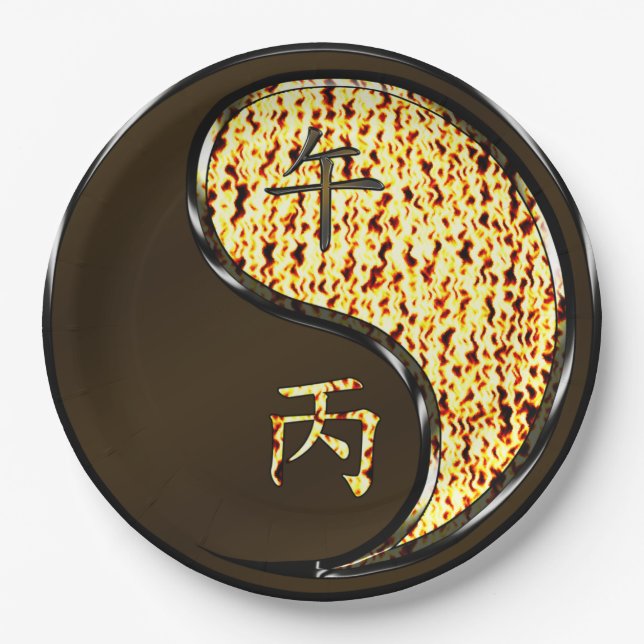 Fire Horse Paper Plates (Front)