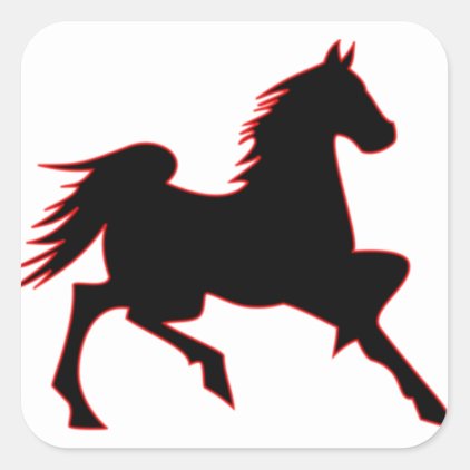 Fire Horse Square Sticker