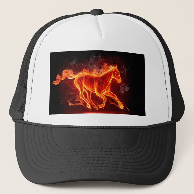 fire horse trucker hat (Front)
