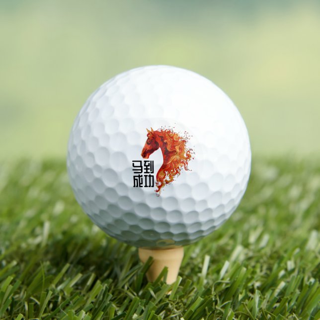 Fire Horse Victory Golf Balls (Insitu Tee)
