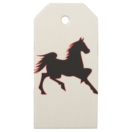 Fire Horse Wooden Gift Tags