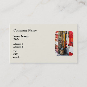 Fire Hose, Bucket and Nozzle Business Card