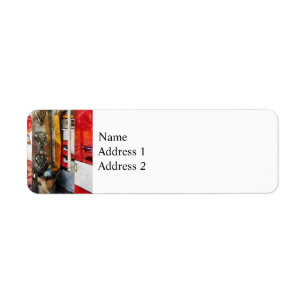 Fire Hose, Bucket and Nozzle Label