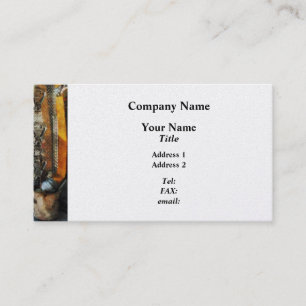 Fire Hose, Bucket and Nozzle - Platinum Finish Business Card