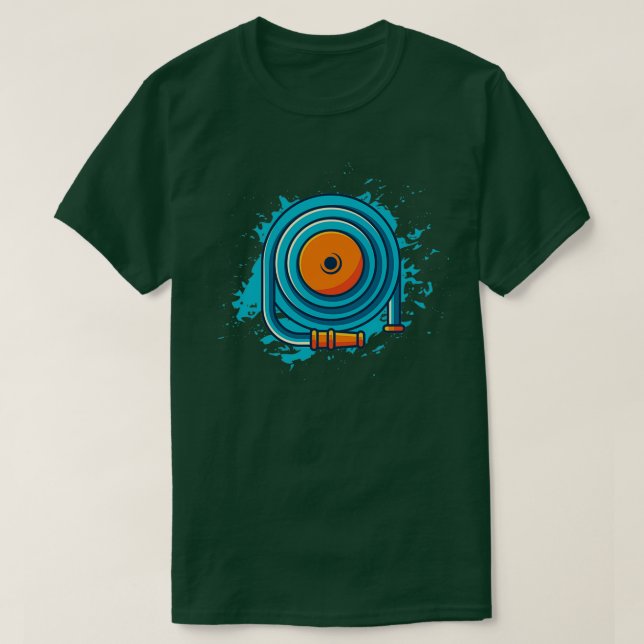 Fire hose gift fire extinguish water  T-Shirt (Design Front)