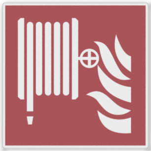 Fire Hose Reel Safety Sign Sticker