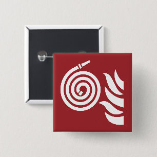 Fire Hose Safety Sign Button