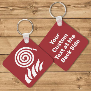 Fire Hose Safety Sign Keychain