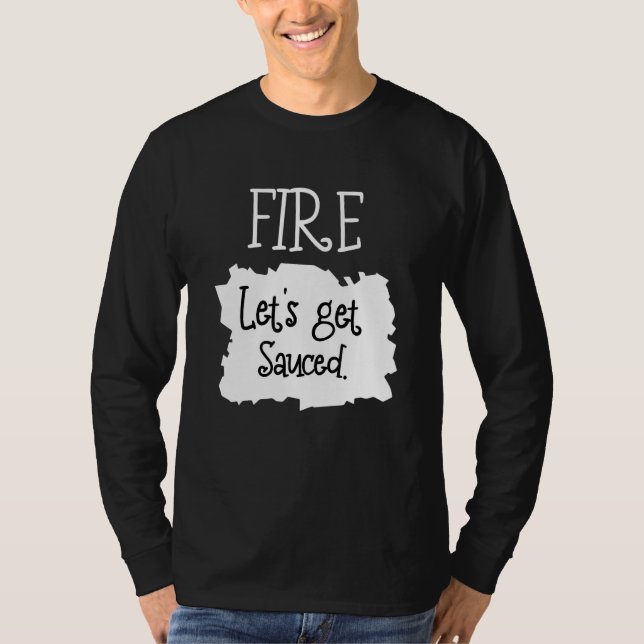 Fire Hot Packet Taco Get Sauced  Halloween T-Shirt (Front)