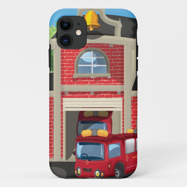 Fire House and Fire Truck Case-Mate iPhone Case (Back)