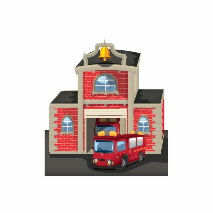 Fire House and Fire Truck Cut Outs