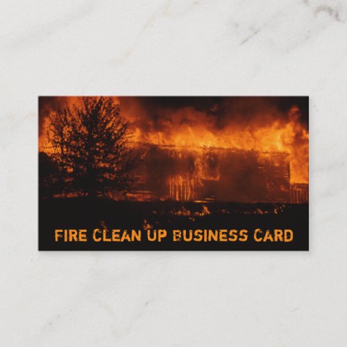 Fire House Burning Blaze House Devastation Business Card