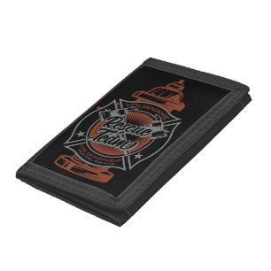 Fire Hydrant ADD NAME Fire Fighter Rescue Team Tri-fold Wallet