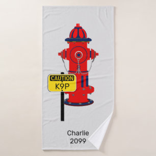 Fire Hydrant K9P Dog Puppy Bath Towel