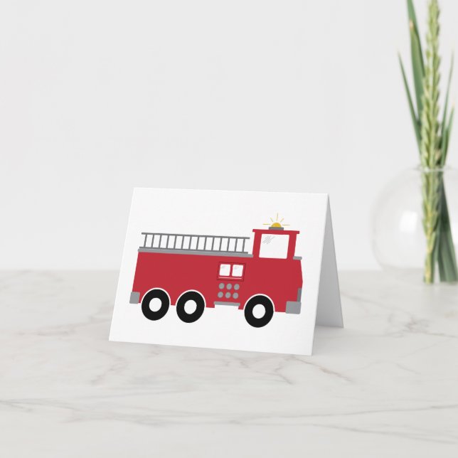 Fire Hydrant Letterpress Thank You Card (Front)