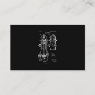 Fire Hydrant Patent Firefighter Gift Men Women Business Card