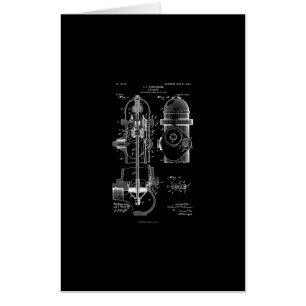 Fire Hydrant Patent Firefighter Gift Men Women Card