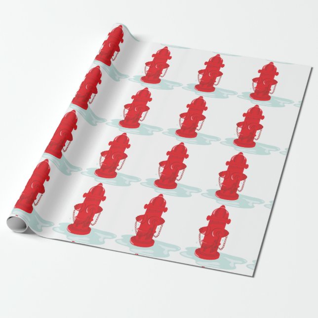 Fire Hydrant Wrapping Paper (Unrolled)