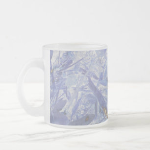 Fire & Ice, digital abstract Frosted Glass Coffee Mug