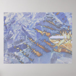 Fire & Ice, digital abstract Poster