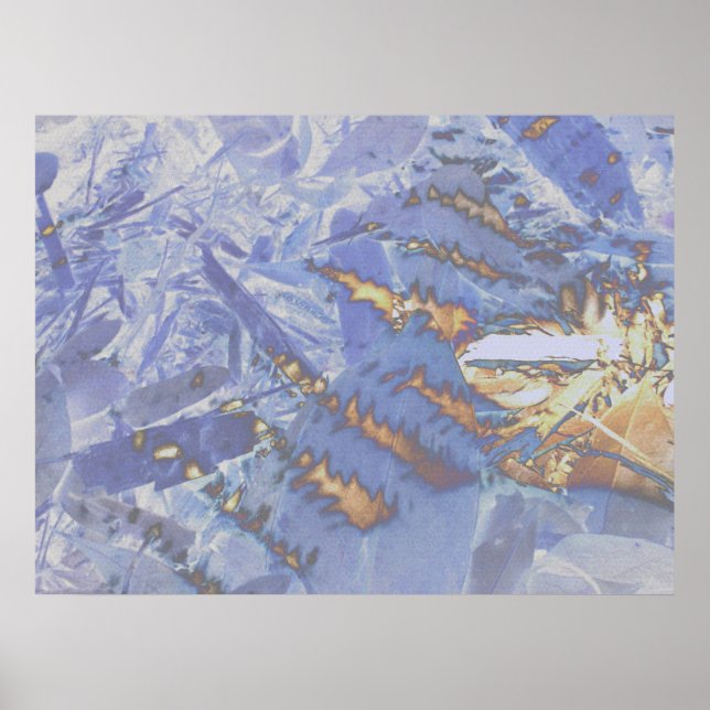 Fire & Ice, digital abstract Poster (Front)