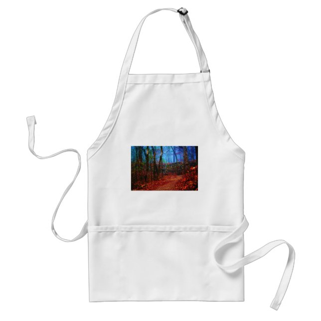 Fire & Ice Forest Oil Painting Gifts Apparel Adult Apron (Front)