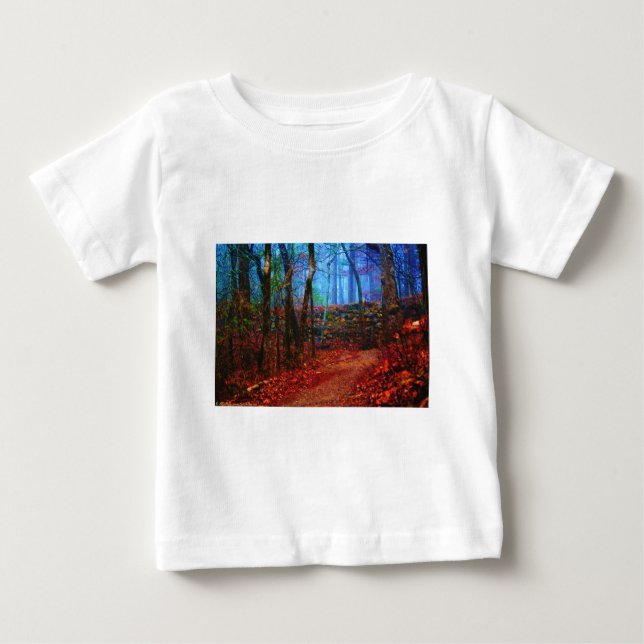 Fire & Ice Forest Oil Painting Gifts Apparel Baby T-Shirt (Front)