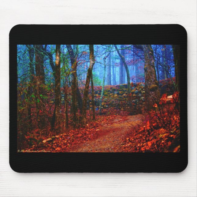 Fire & Ice Forest Oil Painting Gifts Apparel Mouse Pad (Front)