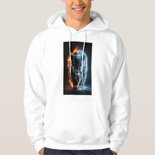 Fire  Ice Panther Hoodie