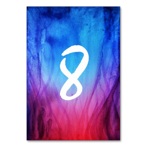 Fire  Ice Table Numbers  Blue Red Purple Flames