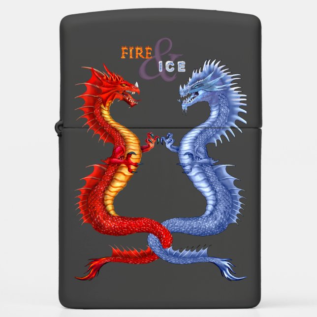 FIRE & ICE ZIPPO LIGHTER (Front)