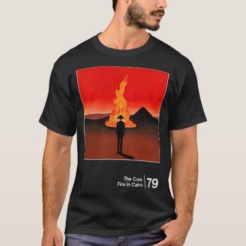 Fire in Cairo Minimal Style Graphic Artwork Design T_Shirt