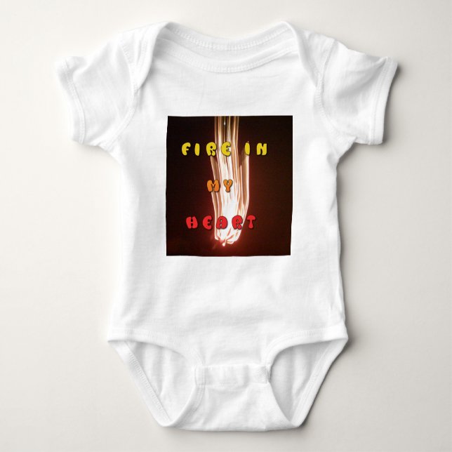 Fire in My Heart Art Print Baby Bodysuit (Front)