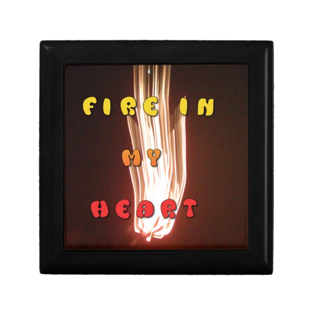 Fire in My Heart Art Print Keepsake Box (Front)