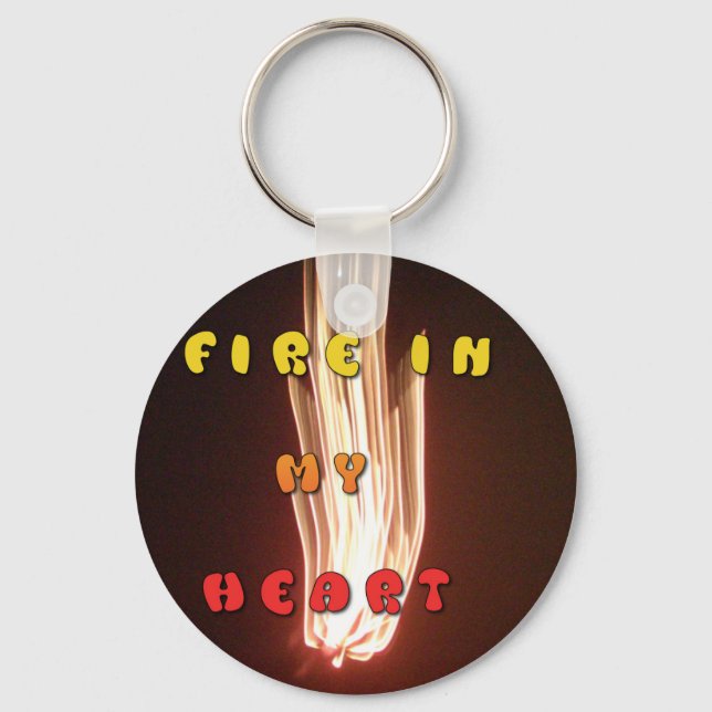 Fire in My Heart Art Print Keychain (Front)